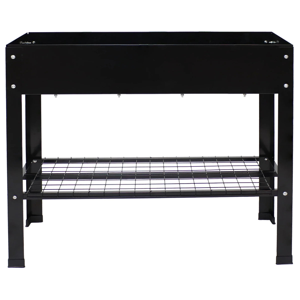 Jardinière surélevée en acier galvanisé noir Sunnydaze, 90,8 cm x 40,6 cm x 80,6 cm, ensemble de 2