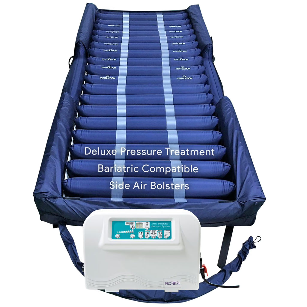 Proheal Bariatric True Low Air Loss Alternating Pressure Air Mattress with Pump & Side Air Perimeter - 42" x 80" x 8/11"
