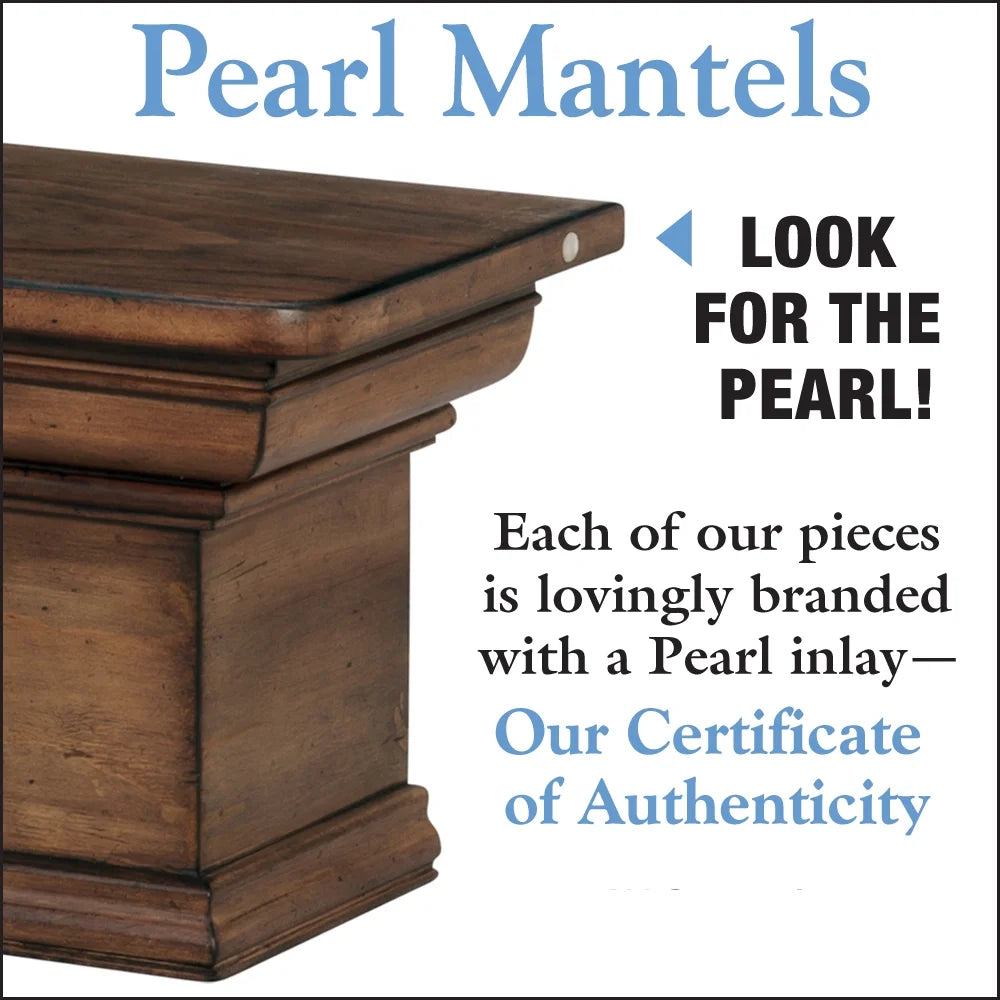 Pearl Mantels Savannah Transitional Premium Pine Wood Mantel Shelf, Unfinished, Paint and Stain Grade, 60"L x 9"D x 9"H