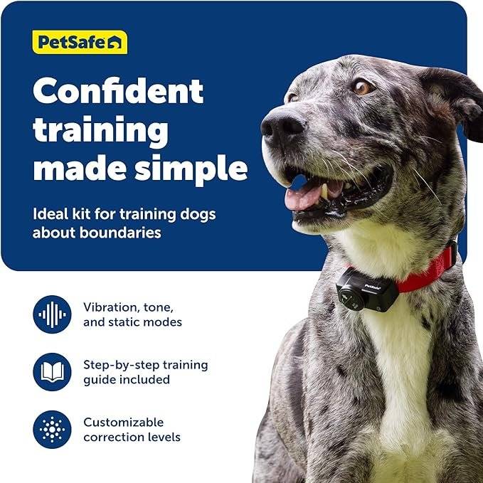 PetSafe Wireless Pet Containment System – Original Wireless Electric Fence for Dogs – Covers Up to 1/2 Acre – for Pets 8lb+