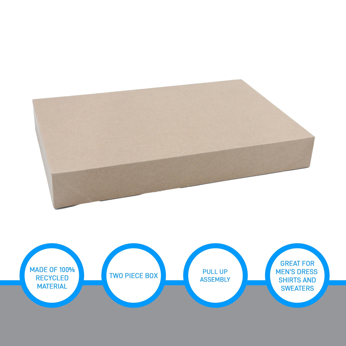 SSWBasics 15 x 9 x 2 inch Kraft Apparel Boxes - Case of 100