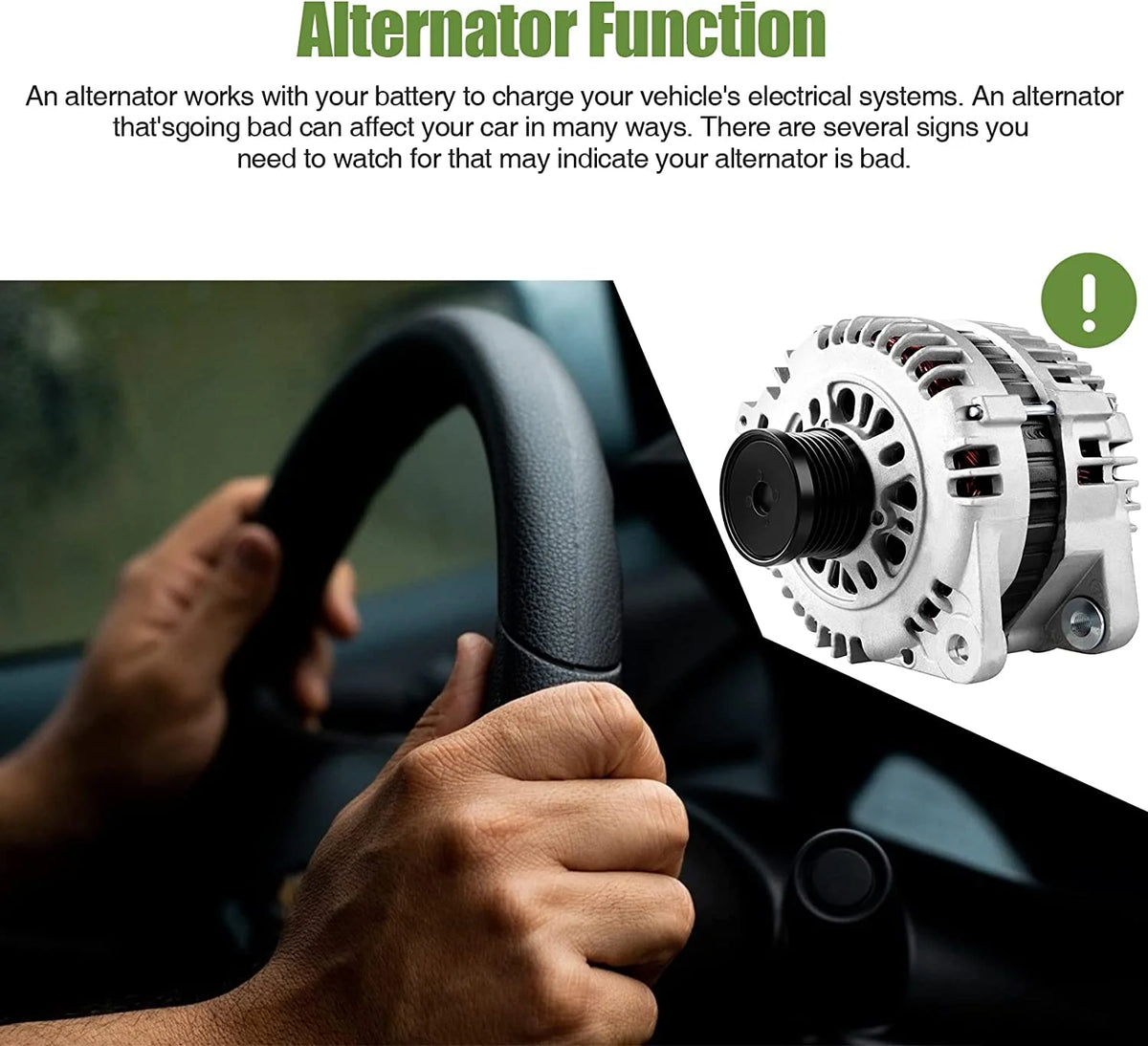 Scitoo OE Replacement Vehicle Alternators 10.63 x 8.66 x 7.87 Inches