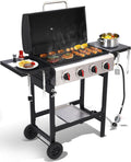 4 Burner Gas Grills Outdoor Cooking Propane Gas Grill BBQ Grill Portable Barbecue Grills