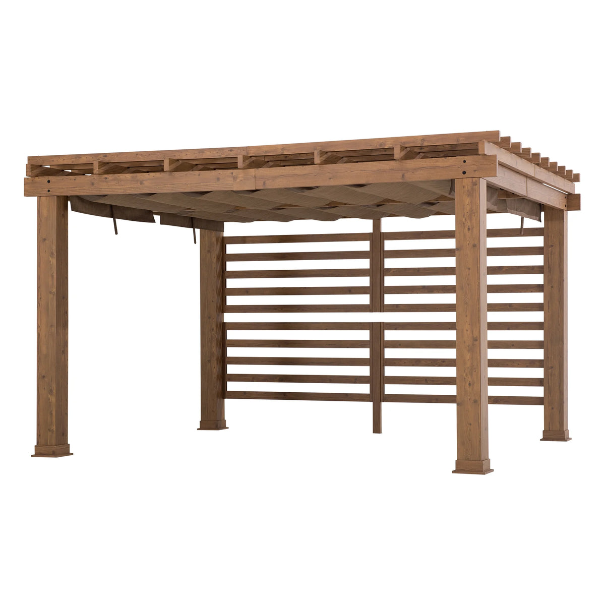 SummerCove 13 ft. x 11 ft. Woodlynne Steel Pergola