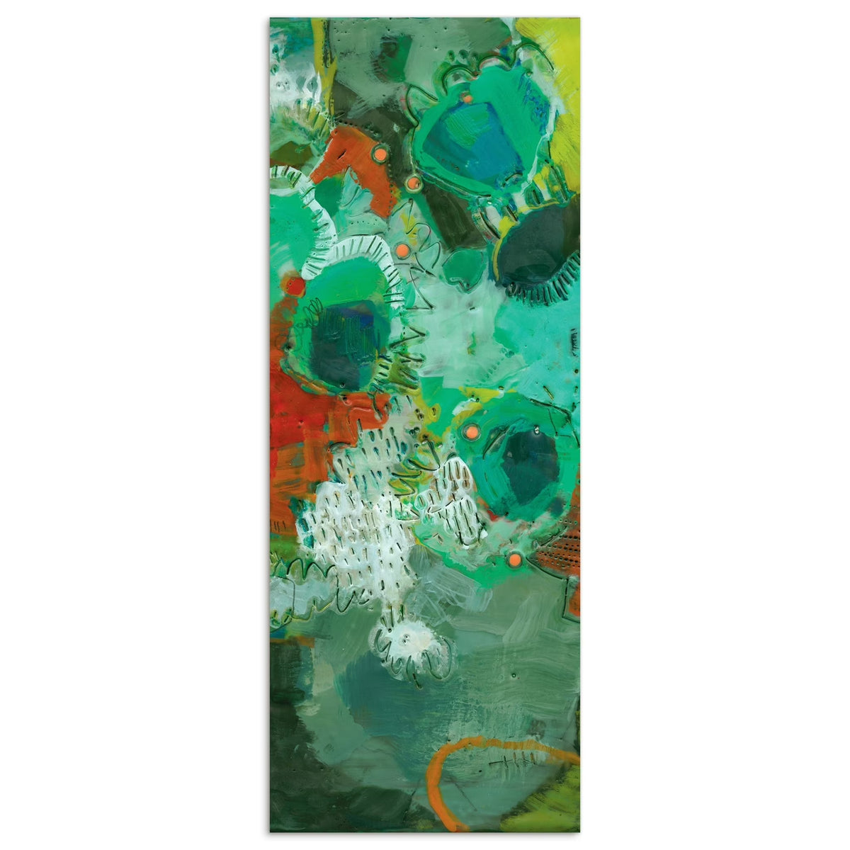 Empire Art Direct Lolly II Frameless Free Floating Tempered Glass Panel Graphic Wall Art, 63" x 24" x 0.2", Ready to Hang