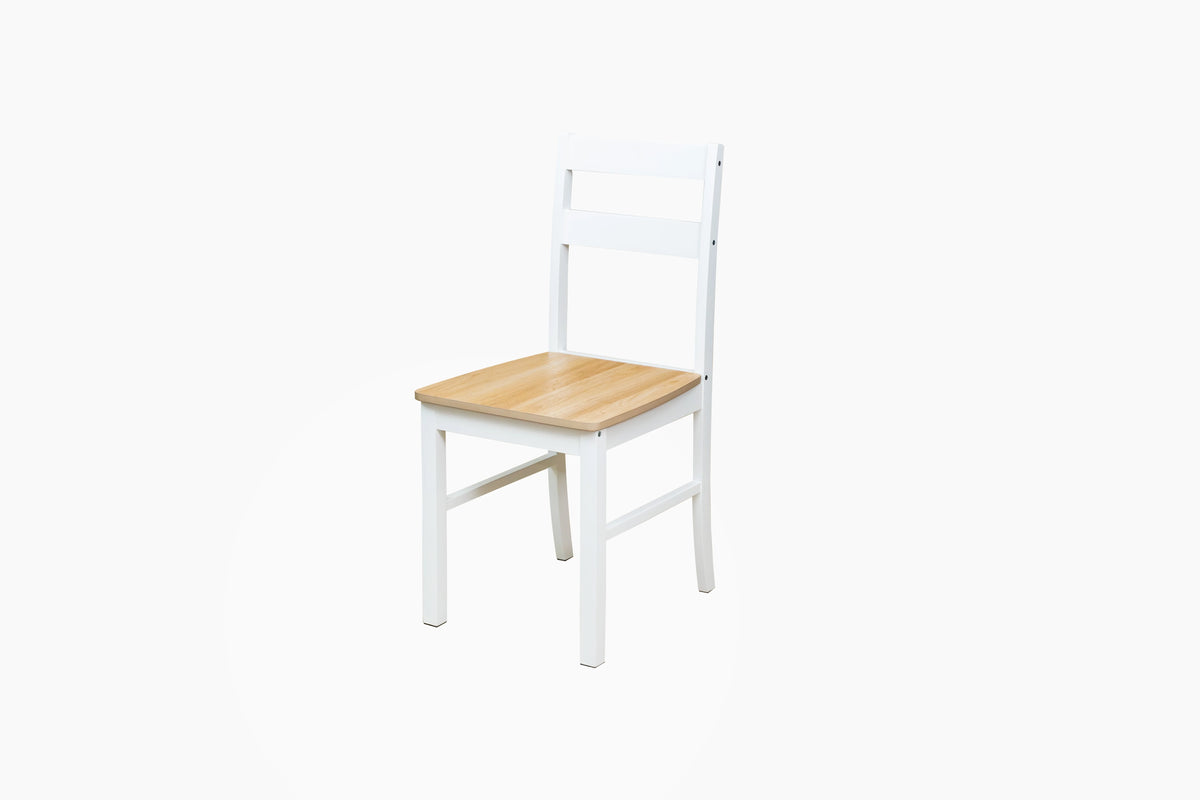 Ensemble de salle à manger 5 pièces Mainstays, 1 table et 4 chaises, blanc, MDF et bois d'hévéa, intérieur, table de 46 po L x 29 po l x 30 po H