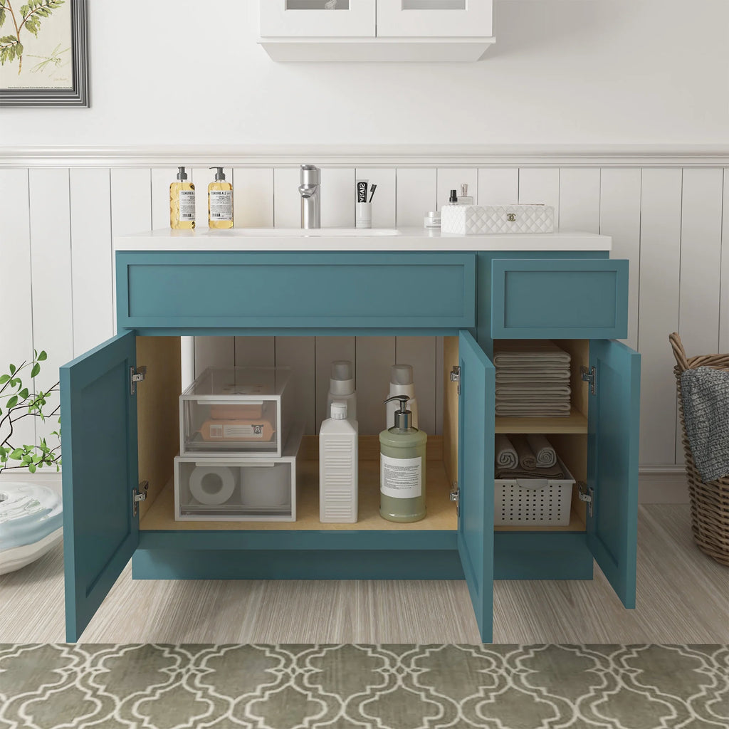 Meuble-lavabo de salle de bain 45 po l x 21 po P x 32,5 po H sans comptoir, brun