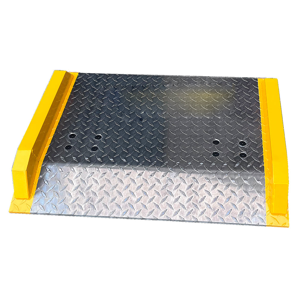 HPDAVV Aluminum Economizer Dock Plate, 3600lbs Capacity, 24" L x 42" W x 6.38" H, 3" Height Difference, 3/8" Plate Thickness