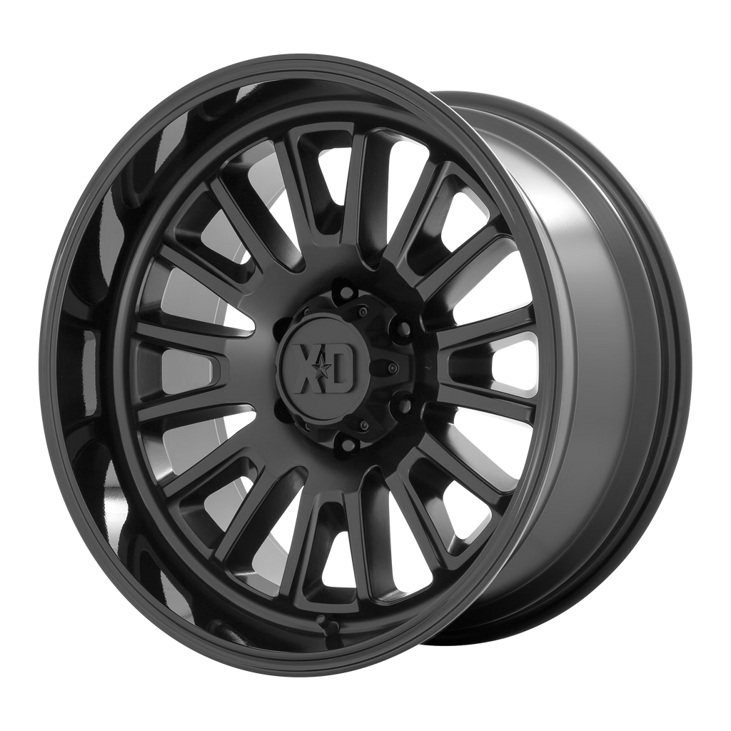 XD Wheels Xd864 Rover Satin Black with Gloss Black Lip Wheel with Alloy Steel (20 x 9. inches /5 x 78 mm, 0 mm Offset)