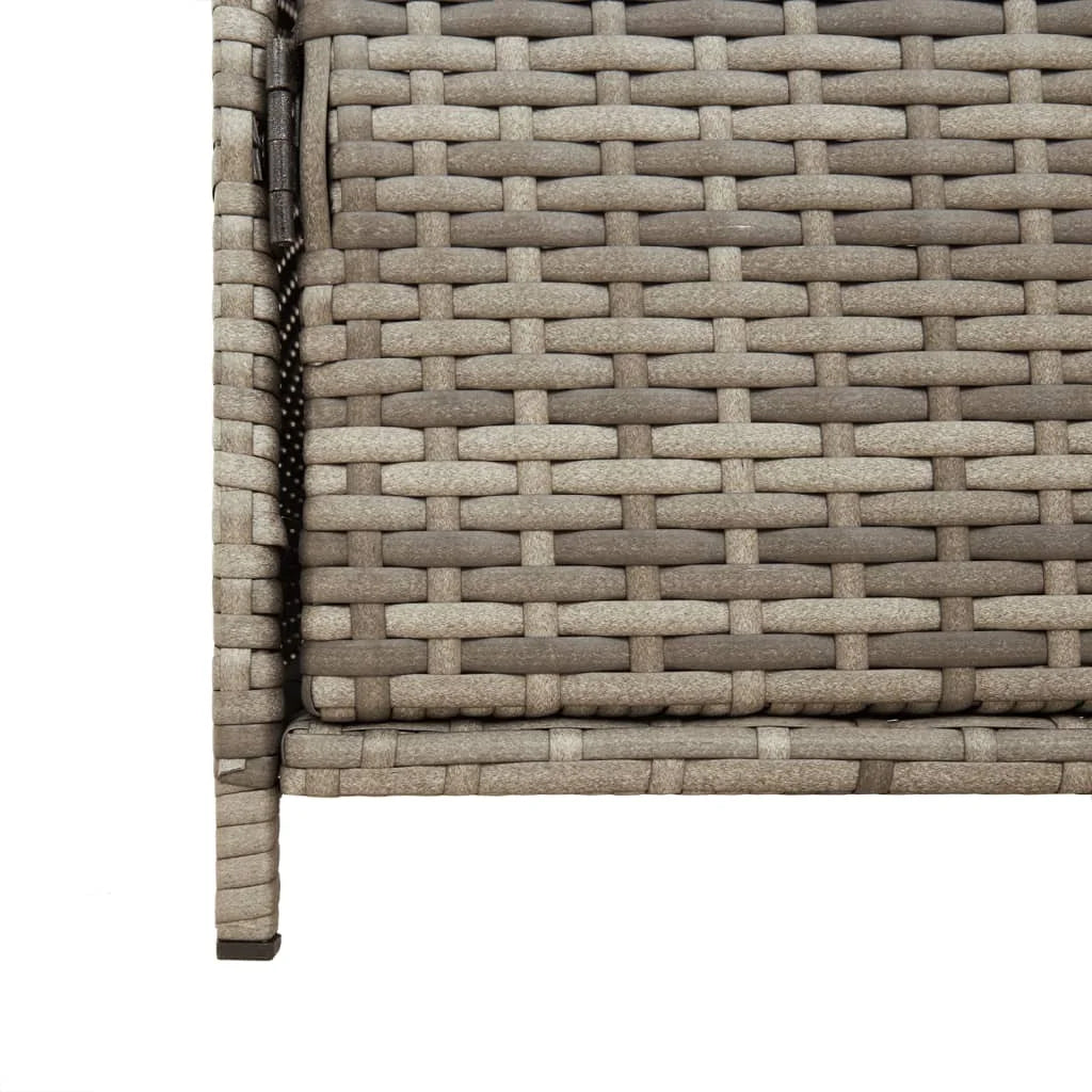 VidaXL Contemporary Poly Rattan Storage Cabinet, 32.7" x 17.7" x 29.9", Gray