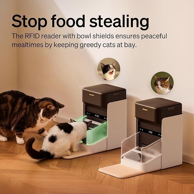 PETLIBRO RFID Automatic Cat Feeder, Collar Tag-Activated Personalized Meals, 5G&2.4G Wi-Fi Programmable Cat Food Dispenser with Cats Recognition & Diet Tracking for Multi-Pet Homes and Different Diets