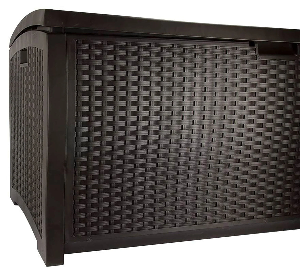 Coffre de rangement en résine Suncast de 99 gallons - Brun moka - DBW9200 - 52 po P x 27,5 po H x 27,6 po L