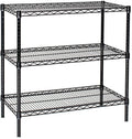 36" Deep x 72" Wide x 63" High 3 Tier Black Starter Shelving Unit
