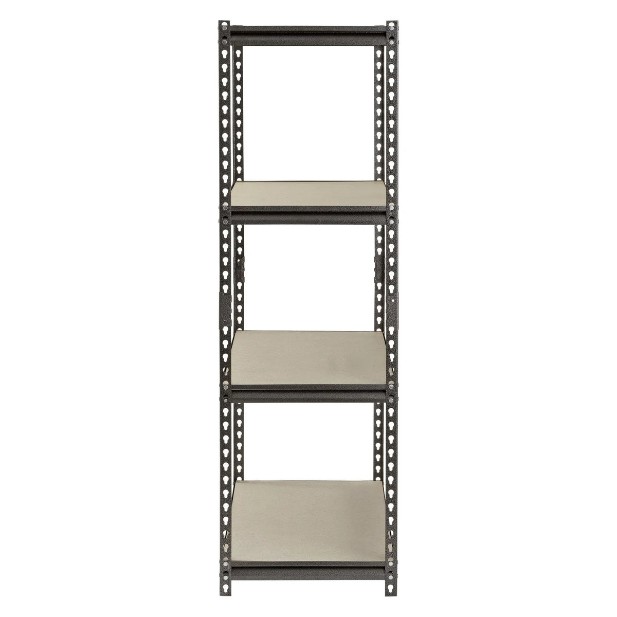 Étagère autoportante en acier Muscle Rack à 4 niveaux, 36 po L x 18 po P x 60 po H ; capacité de 500 lb par tablette ; argent