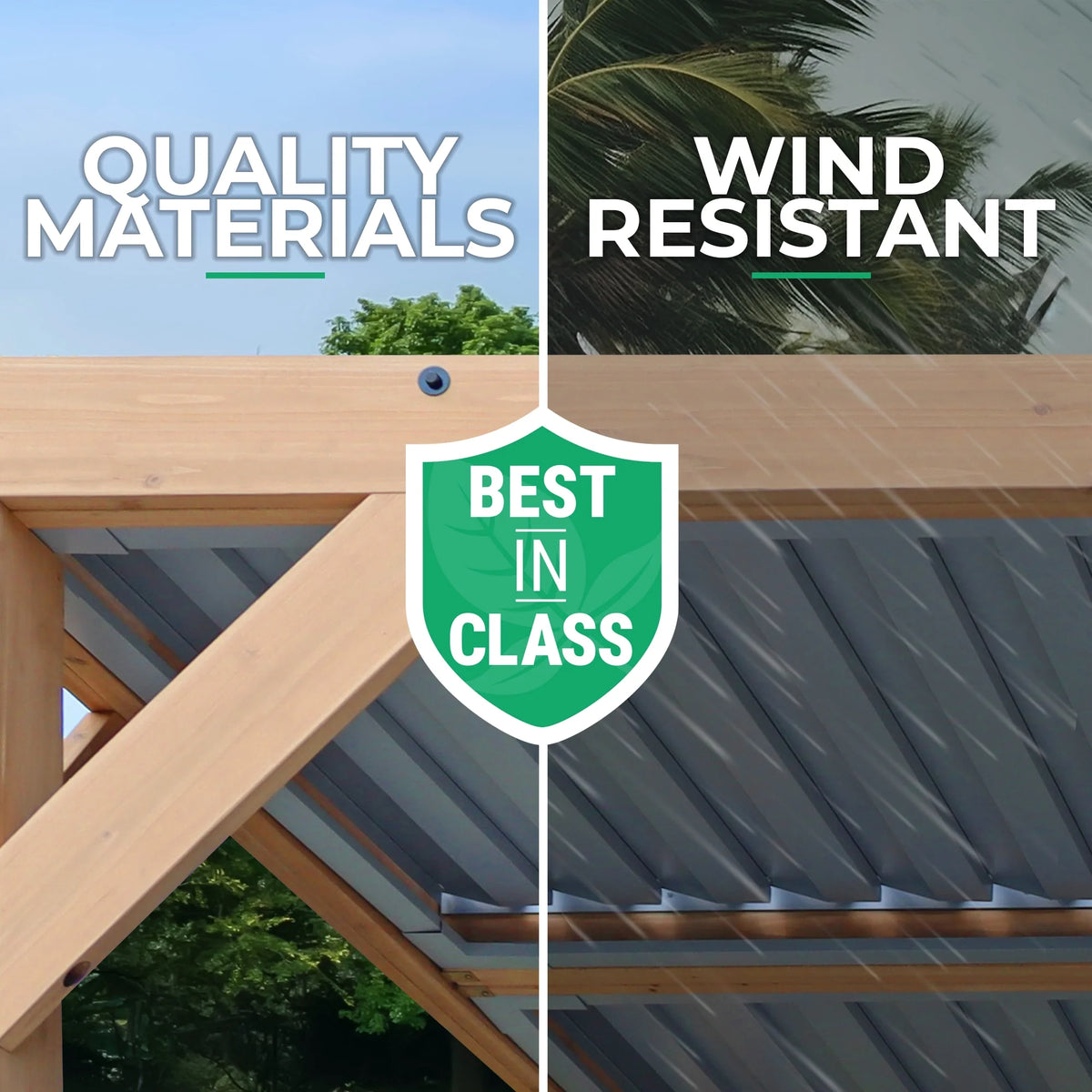Yardistry 10 ft. x 20 ft. Meridian Louvered Pergola