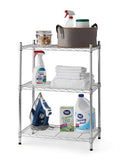 Hyper Tough Steel 3-Tier Storage Shelf Unit 30.6"H x 23.2"W x 13.4"D, 750lb Total Capacity, Chrome