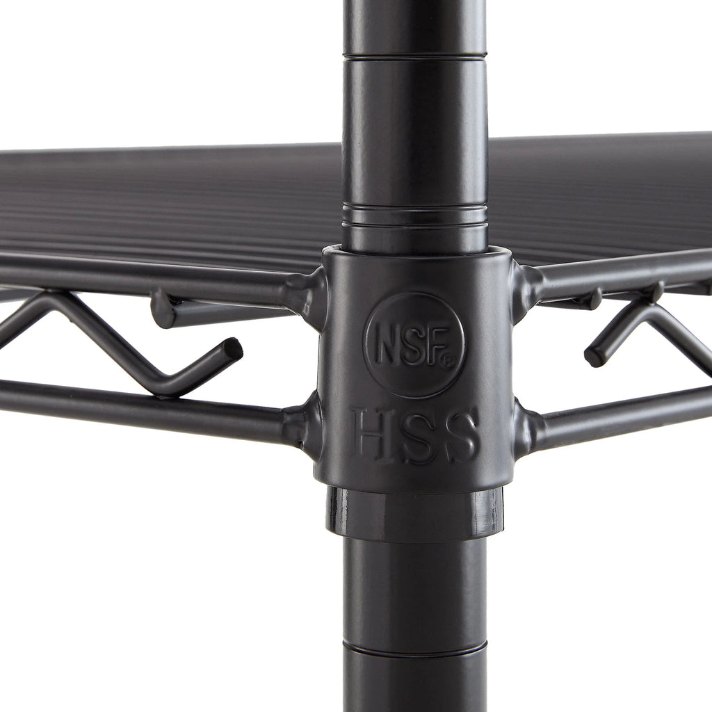 Hyper Tough Steel 4-Tier Storage Shelf Unit 72"H x 72"W x 24"D, 4000lb Total Capacity, Black