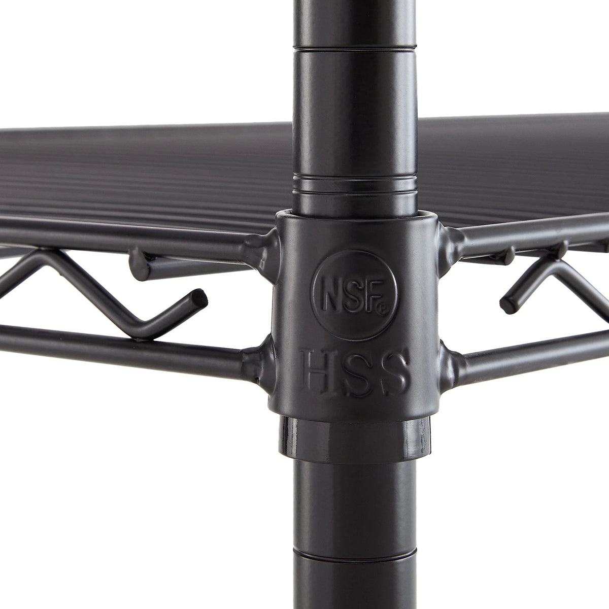 Hyper Tough Steel 4-Tier Storage Shelf Unit 72"H x 72"W x 24"D, 4000lb Total Capacity, Black