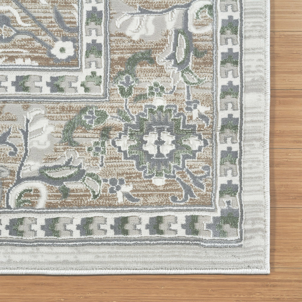 Sasha Area Rug, Adryan Beige Green, 8'8' x 13'