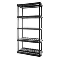 Plano 5-Shelf Heavy Duty Plastic Storage Shelves, 73 x 36 x 18, 750lb Capacity