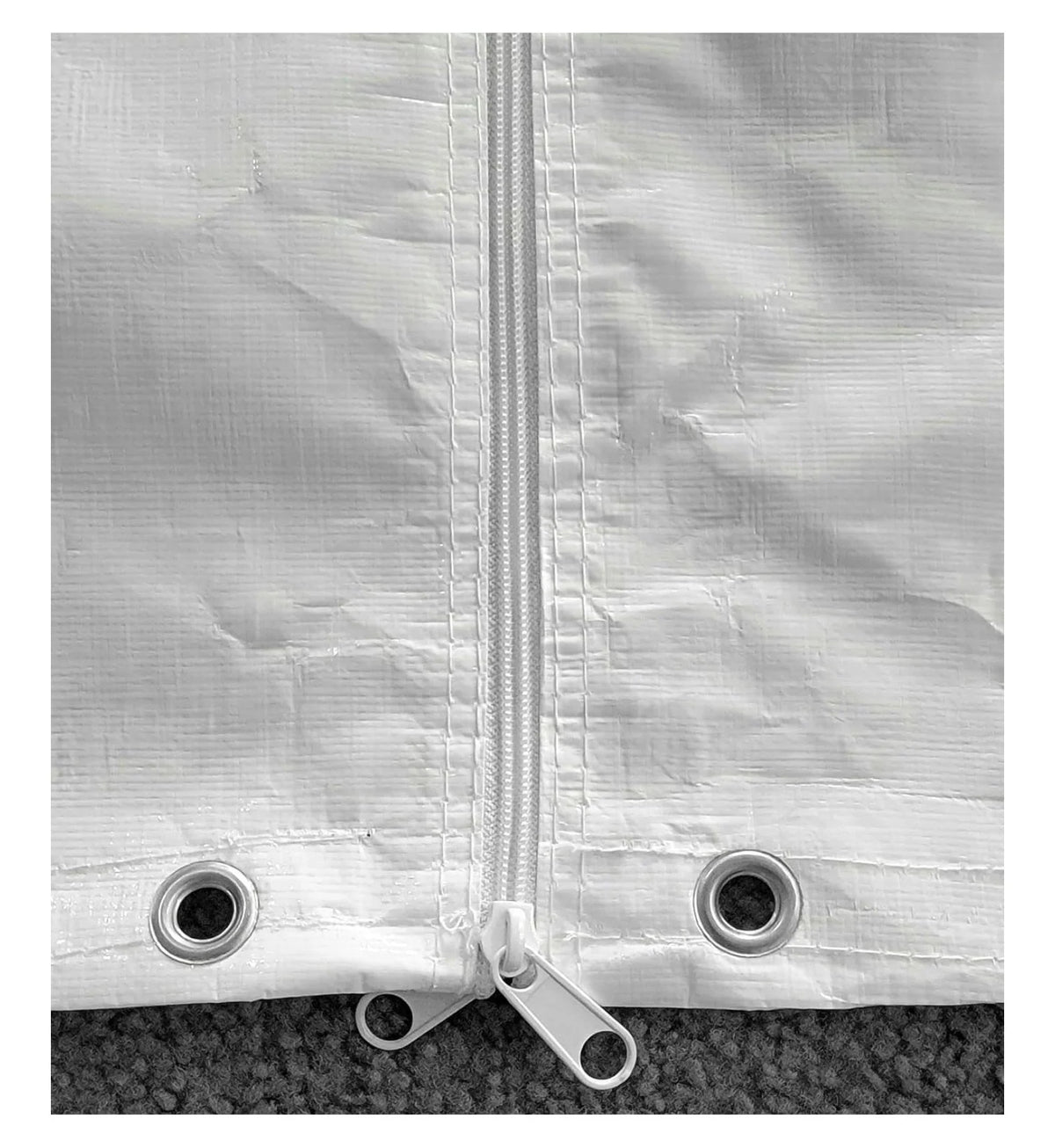 10' x 20' White Canopy Entrance Panel with Zippers (Front Panel)