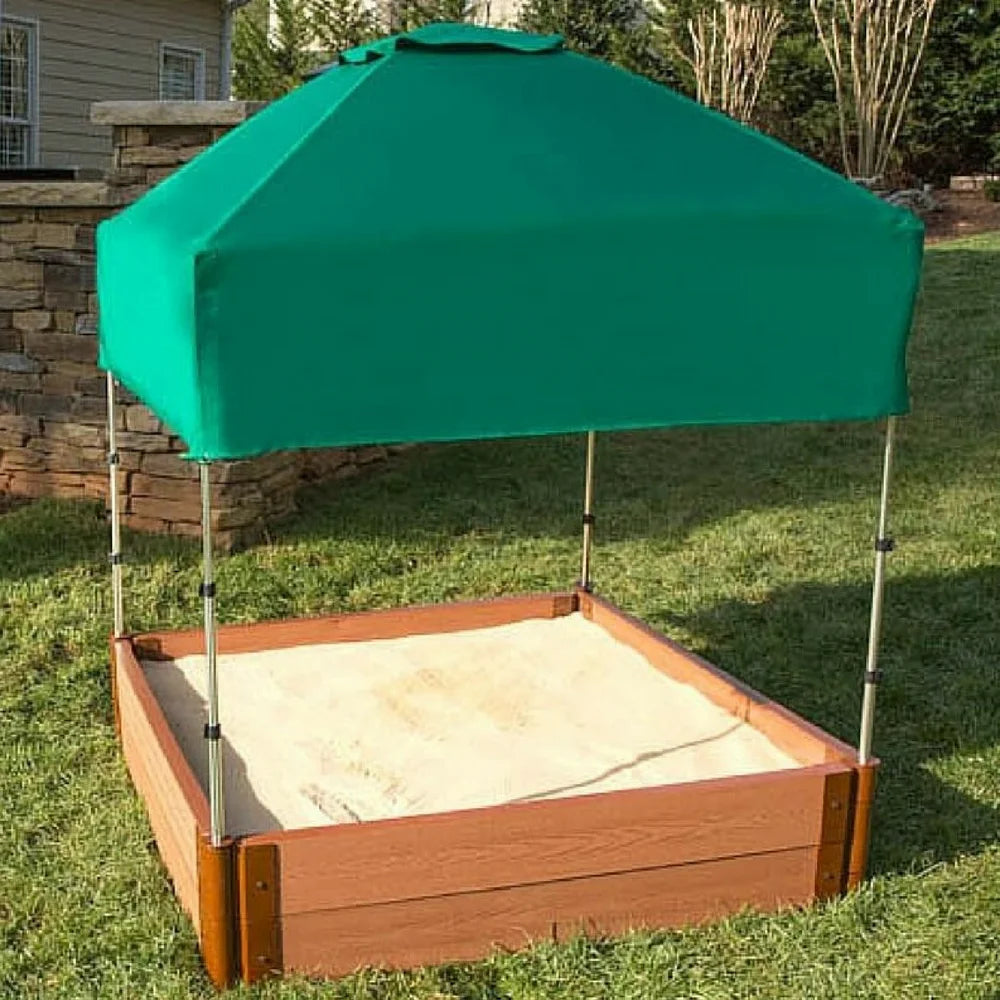 Frame It All 48in. x 48in. x 37in. Telescoping Square Sandbox Canopy/Cover