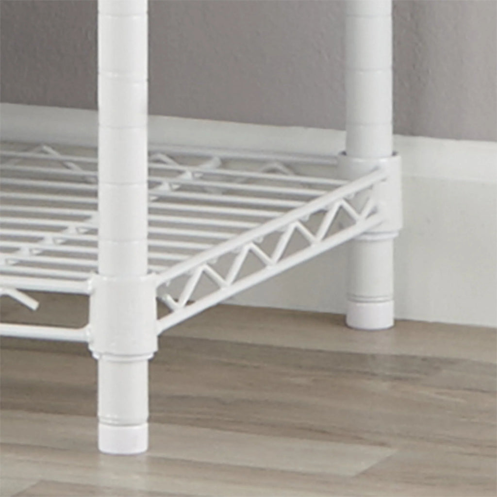 Hyper Tough Steel 5-Tier Storage Shelf Unit 72"H x 36"W x 16"D, 1750lb Total Capacity, White