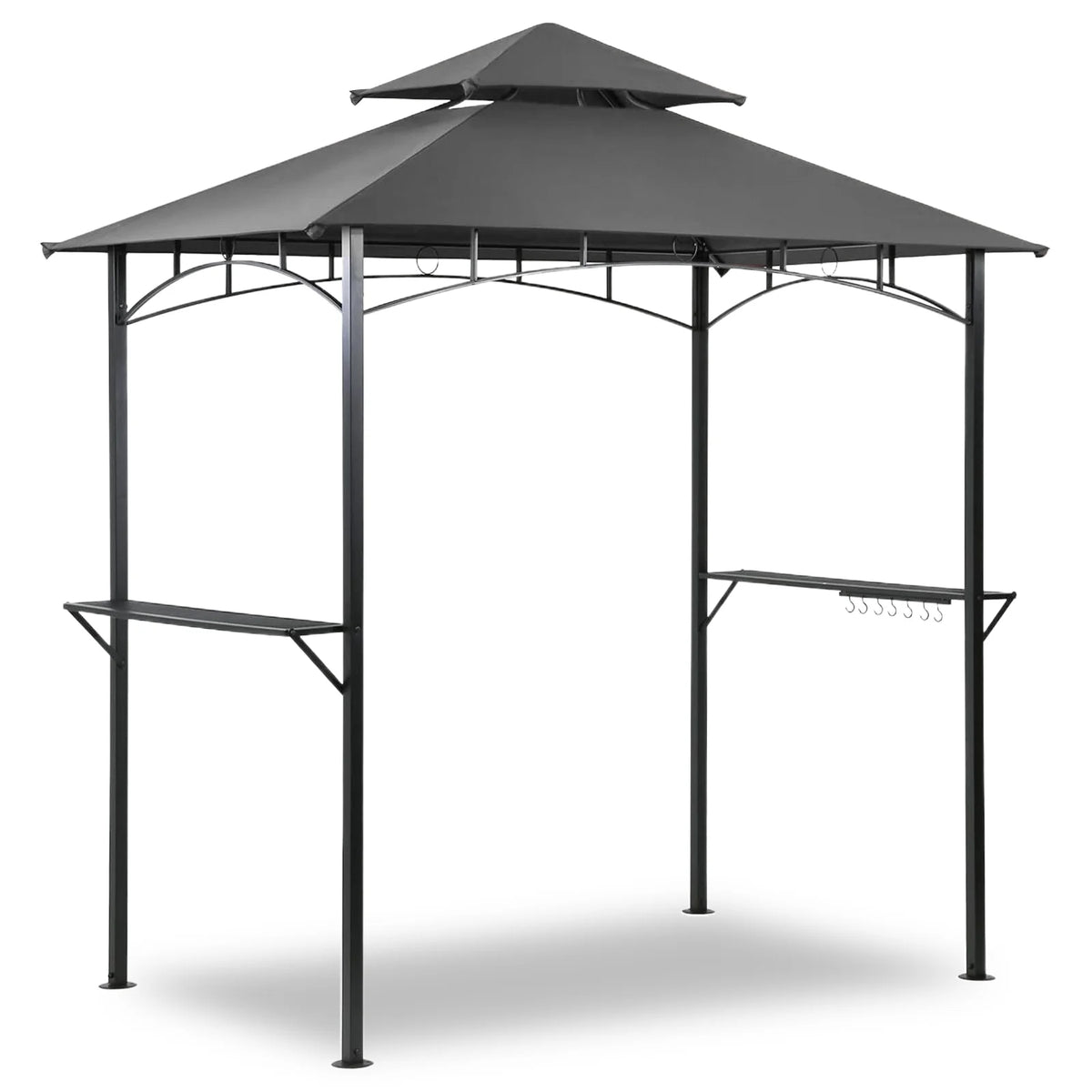 Grezone Outdoor Grill Gazebo Tent BBQ Canopy for Outdoor Grill Shelter BBQ Grill Gazebo Hardtop (L96 x W60 x H101 Inch) Brown