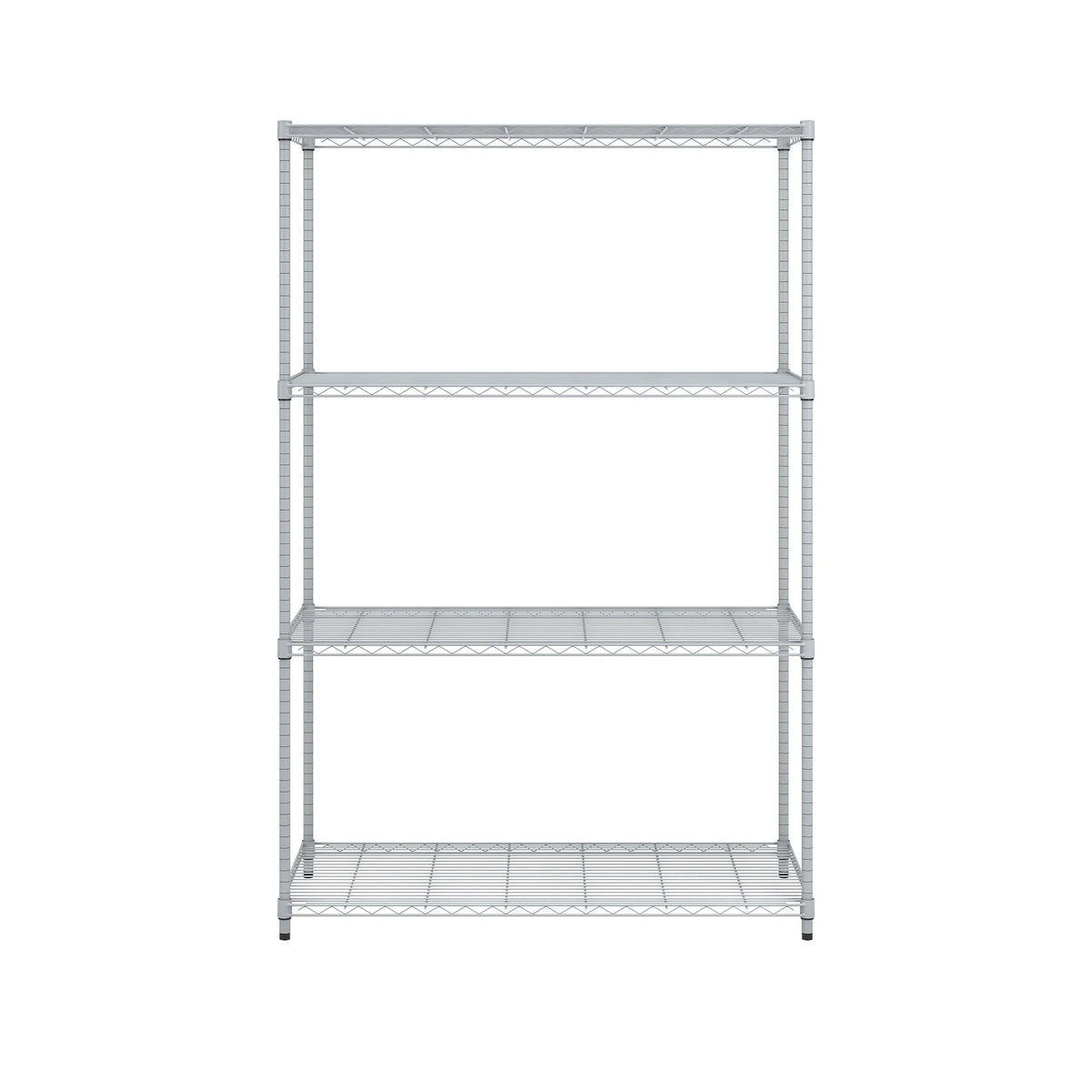 OFM Adjustable 24"W x 48"D x 72"H 4-Shelf Freestanding Shelves, Silver