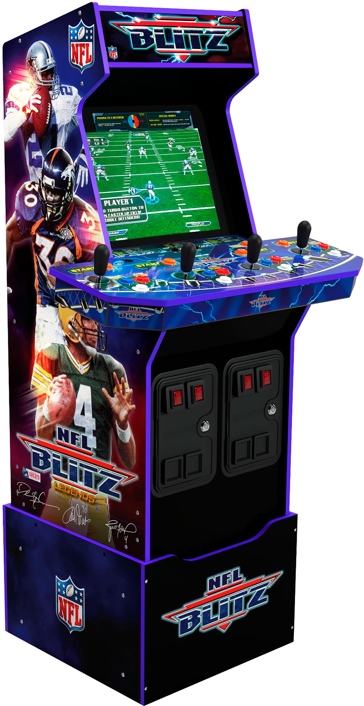 Arcade1Up &ndash; NFL Blitz Arcade with Riser and Lit Marquee &ndash; Multi