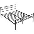 Easyfashion Journee x-Design Metal Platform Queen Bed, Black
