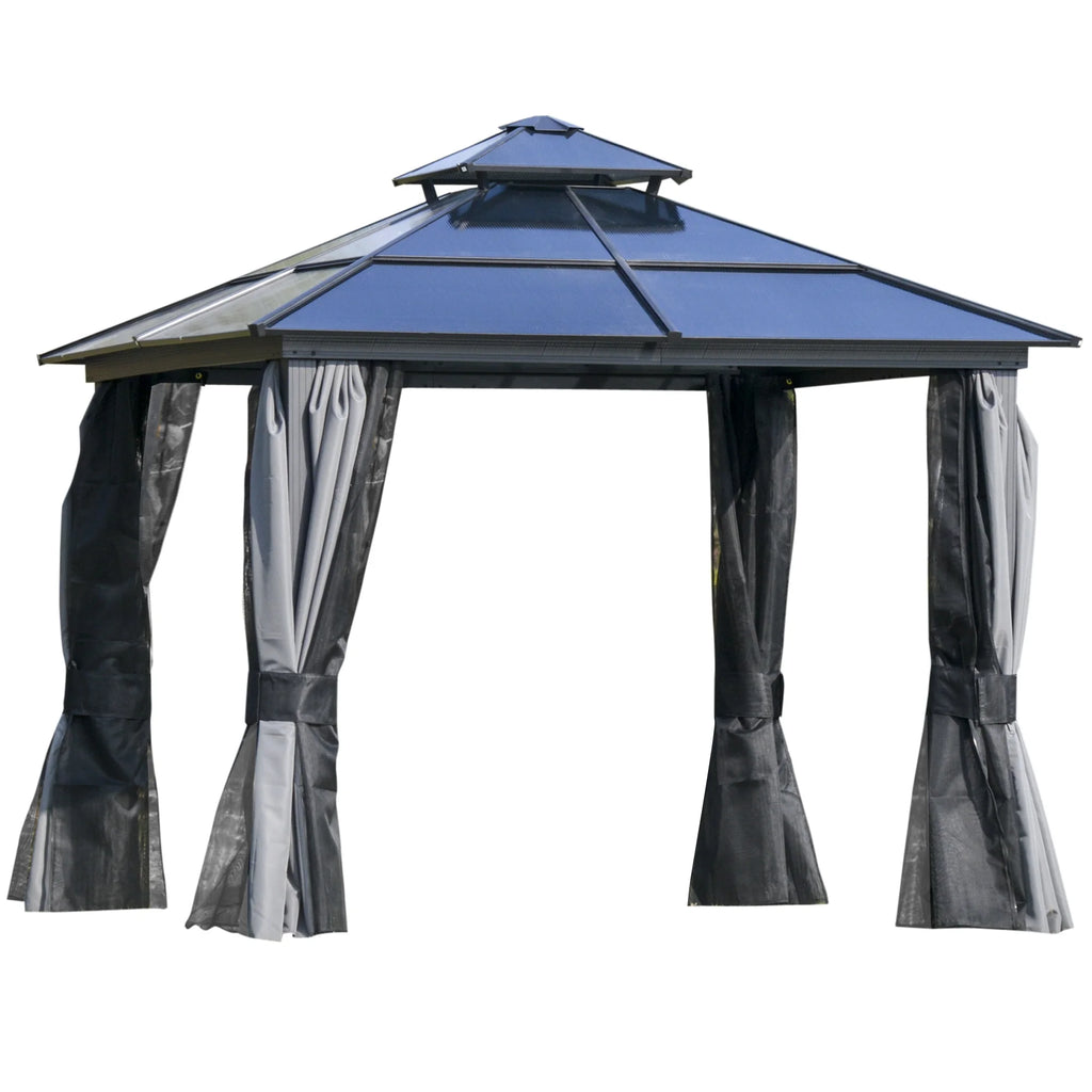 Outsunny 10' x 12' Hardtop Canopy Gazebo, Durability