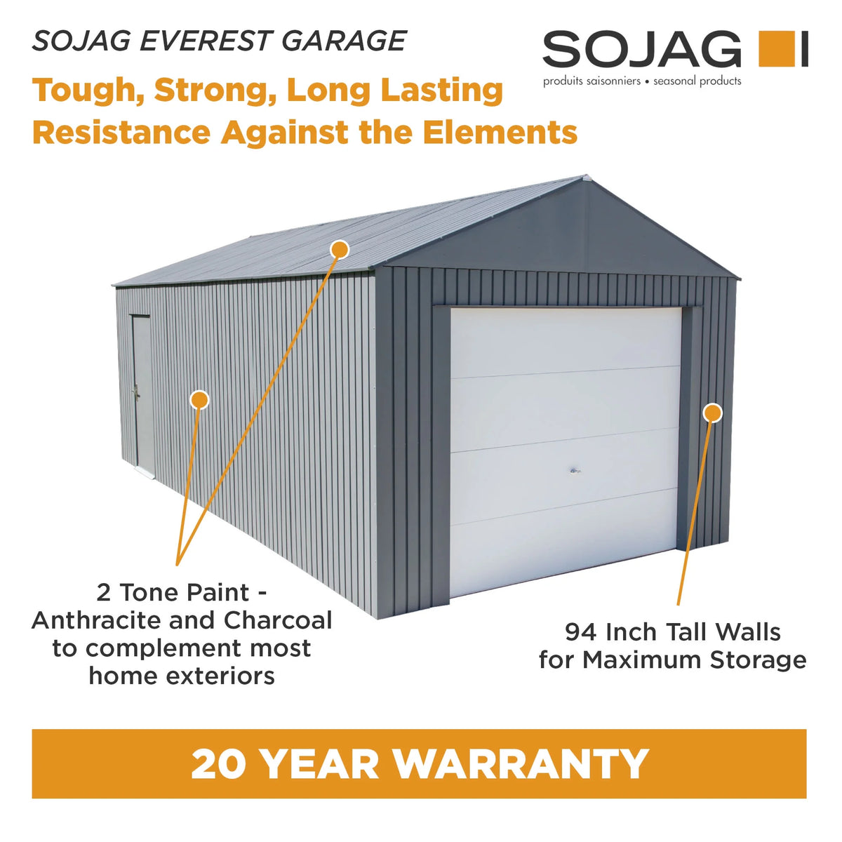Garage Sojag Everest 12 pi x 25 pi