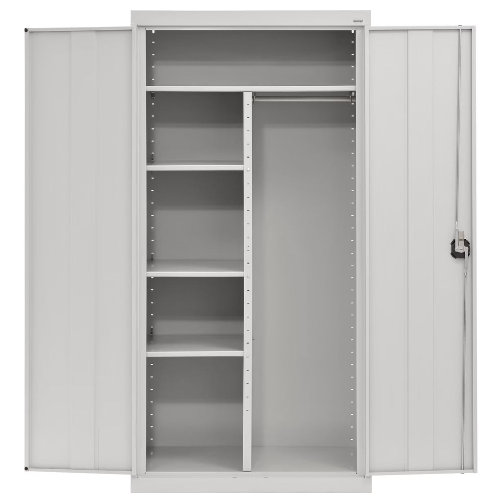 Elite Series Adjustable-Shelf Steel Combination Cabinet, 36"W x 24"D x 72"H, Dove Gray