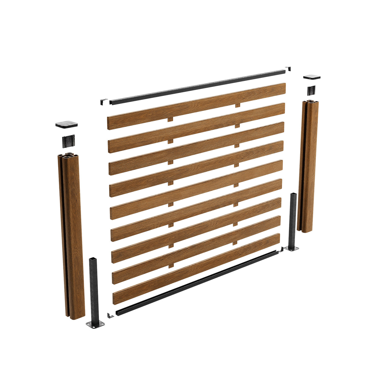 GoFence Composite 45" x 6' Trellis Fence Kit