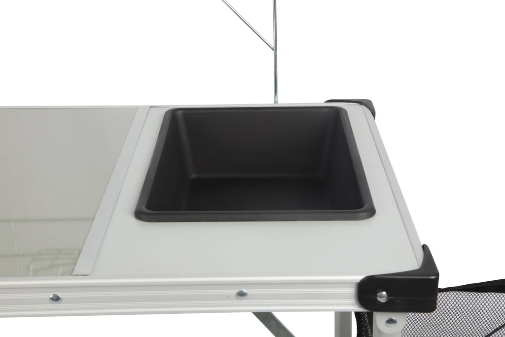 Trail Camping Table, Silver, 39 L in x 19.7 W in x 76 H in