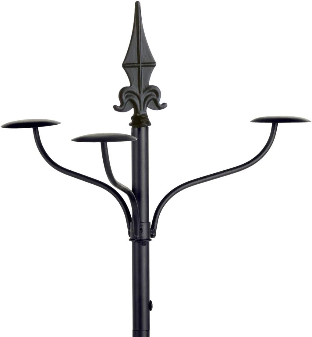 Wrought Iron Hat and Coat Rack, Rotates, Total of 31 Hooks, Multi-Tiered, Black, 73"H x 20"W x 20"D (BDRMULTIBK)