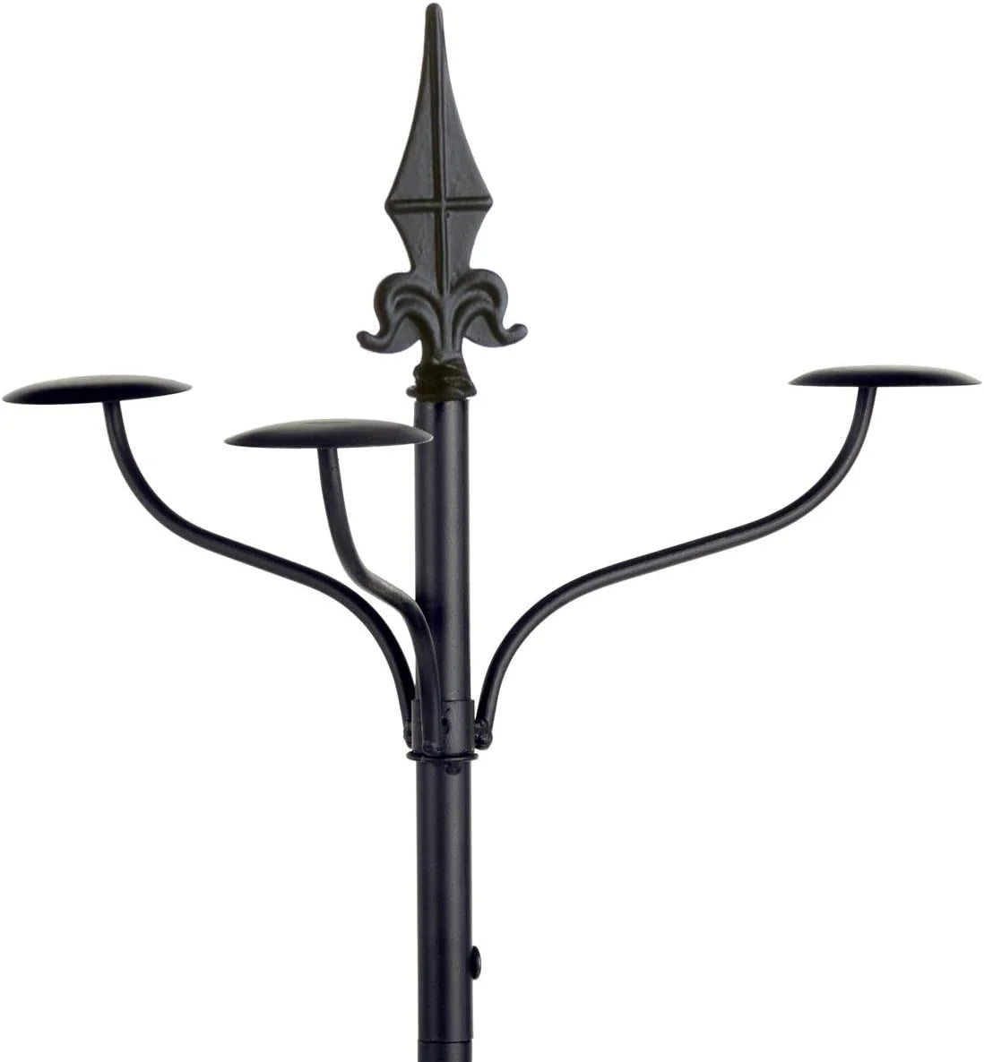 Wrought Iron Hat and Coat Rack, Rotates, Total of 31 Hooks, Multi-Tiered, Black, 73"H x 20"W x 20"D (BDRMULTIBK)