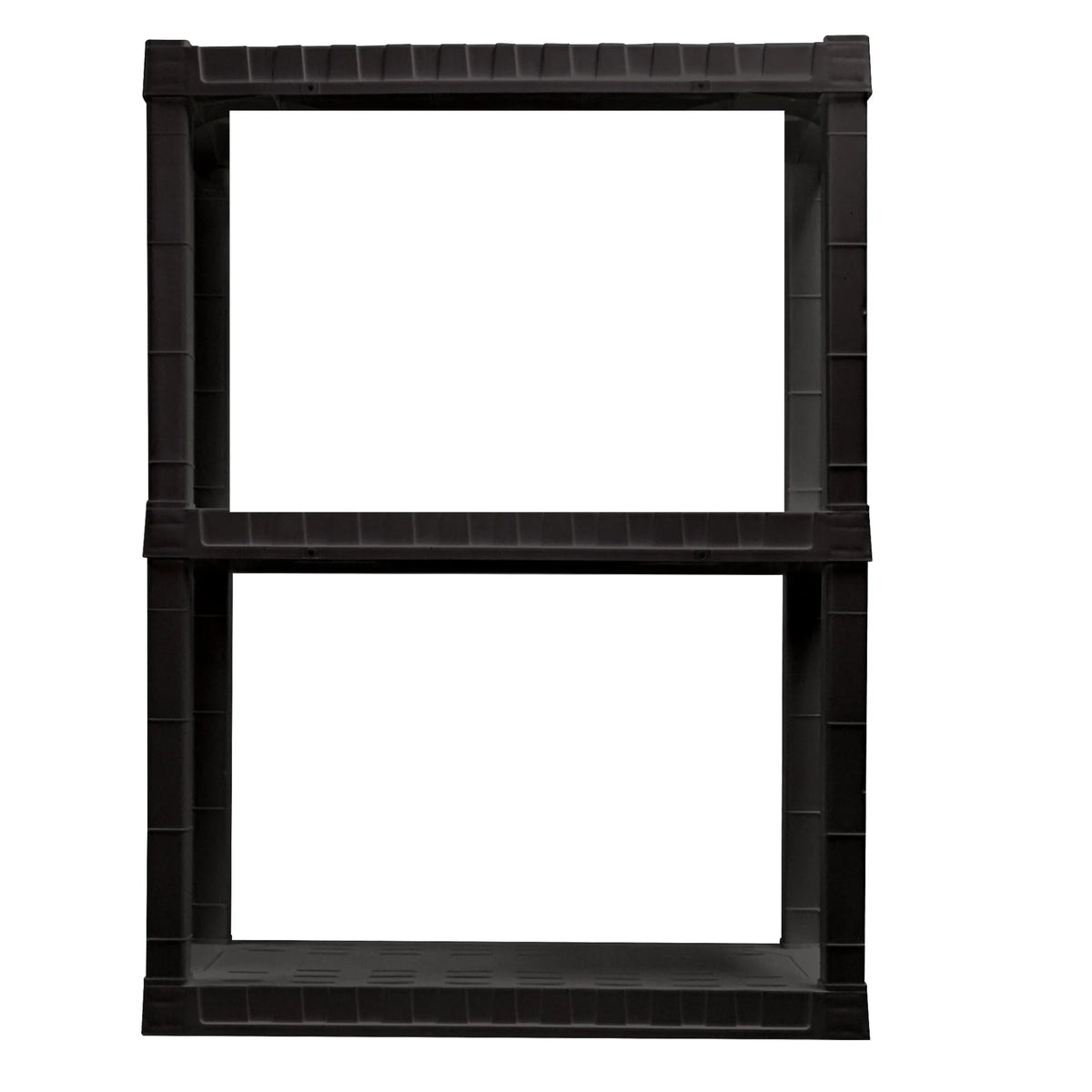Hyper Tough 3-Tier Shelving Unit, W30 x D14 x H39" Multipurpose Garage Plastic Shelf Organizer, Black