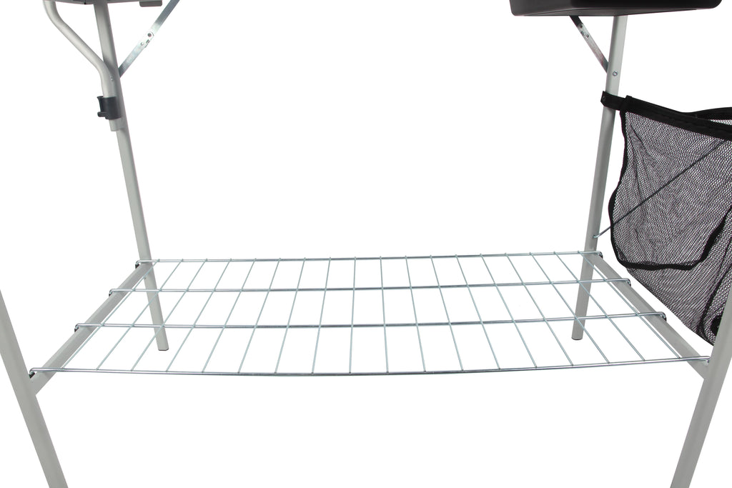 Trail Camping Table, Silver, 39 L in x 19.7 W in x 76 H in