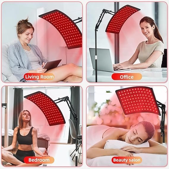 Red Light Therapy for Face and Body, Red Infrared Light Therapy Lamp with Stand Led 660nm Red Light-Therapy& 850nm Infrared Light Device for Body