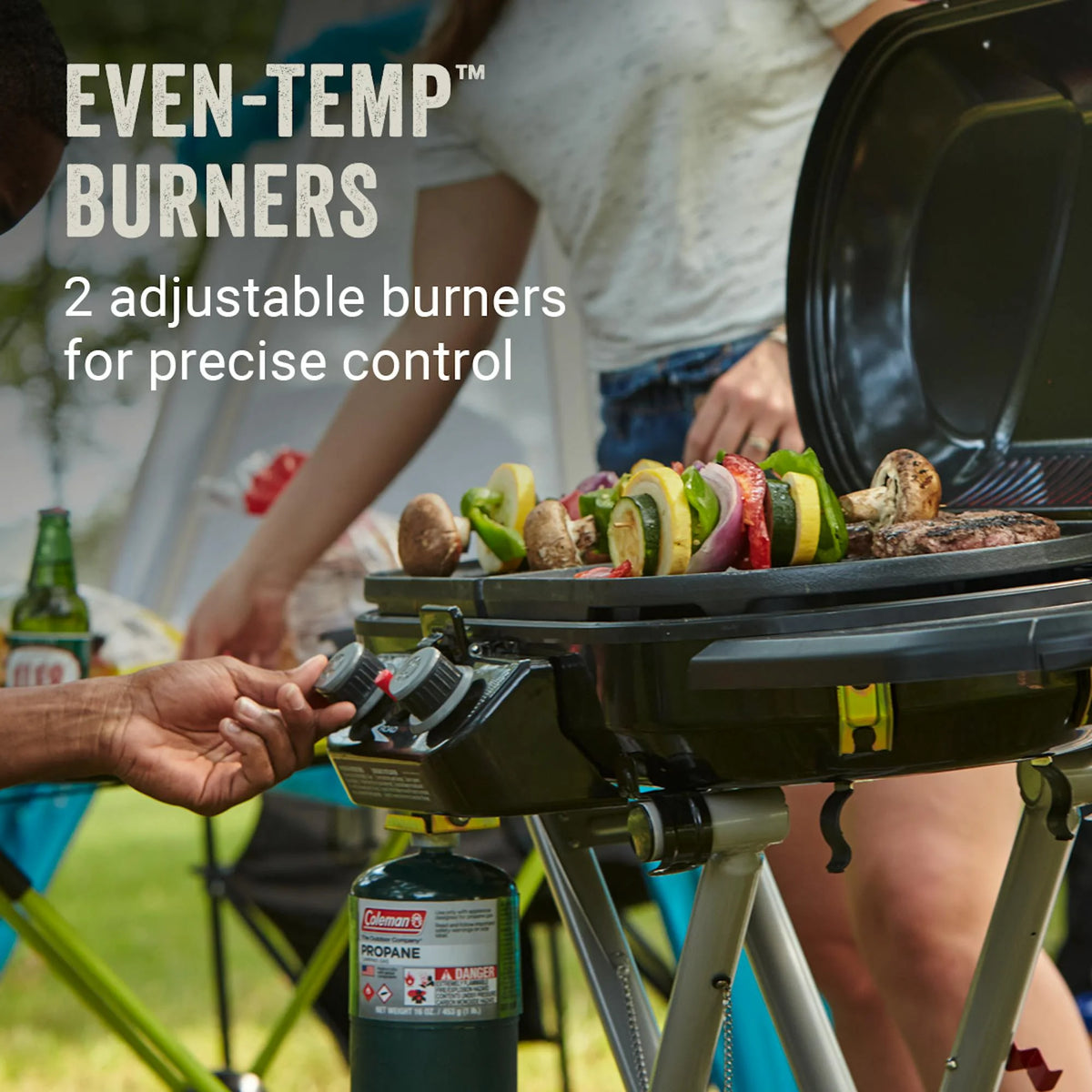 Coleman RoadTrip X-Cursion 2 Burner Propane Gas Portable Grill