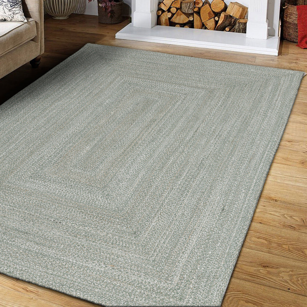 Obeetee Layla Braided Area Rug, Green, 5' x 7'6"