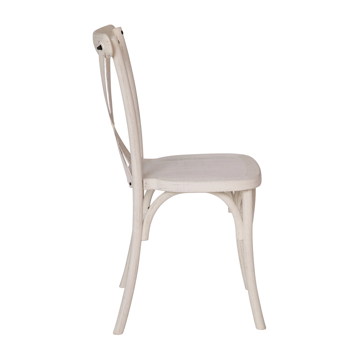 Emma + Oliver 2-pack Black Resin X-Back Chair
