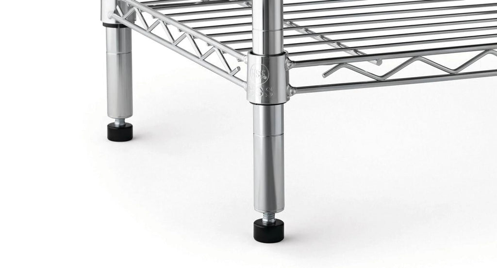 Hyper Tough Steel 3-Tier Storage Shelf Unit 30.6"H x 23.2"W x 13.4"D, 750lb Total Capacity, Chrome
