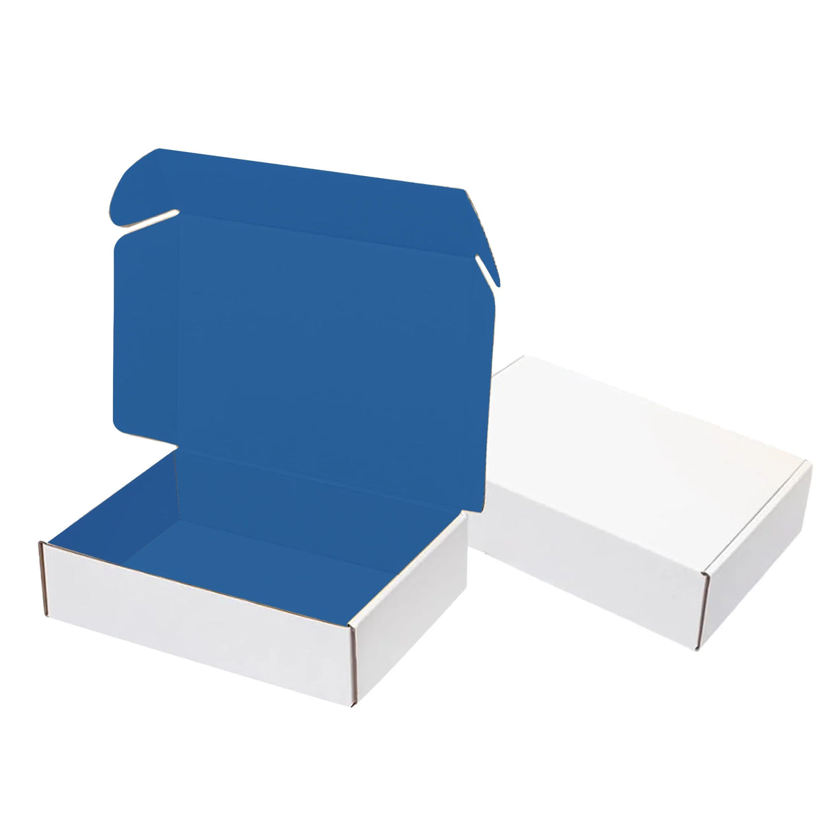 Boîtes d'expédition de luxe Ucanpack, cartons de déménagement en carton ondulé, épaisseur 3 mm, taille moyenne, blanc (intérieur bleu), 10 x 4 x 4 po - 50 pièces