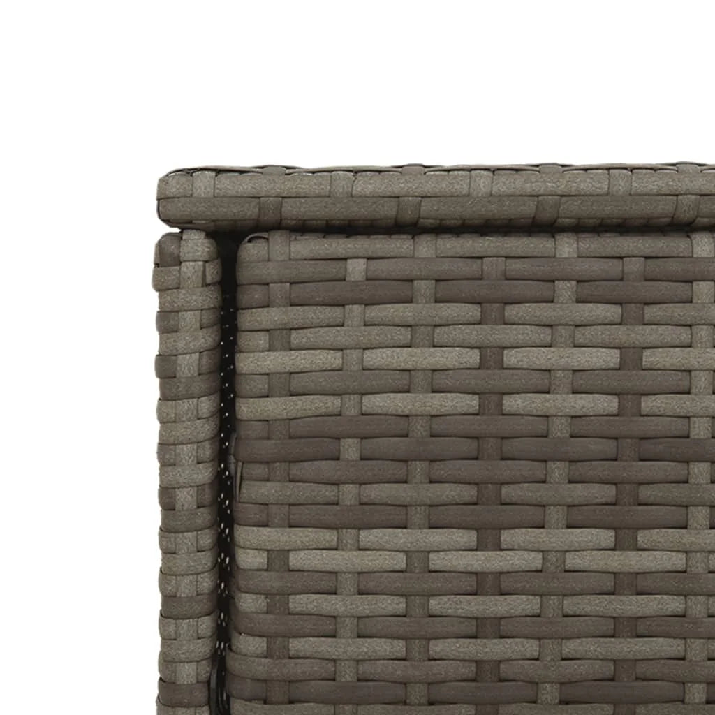 vidaXL Patio Storage Cabinet, PE Rattan Beige, 21.70 x 21.70 x 43.70 in