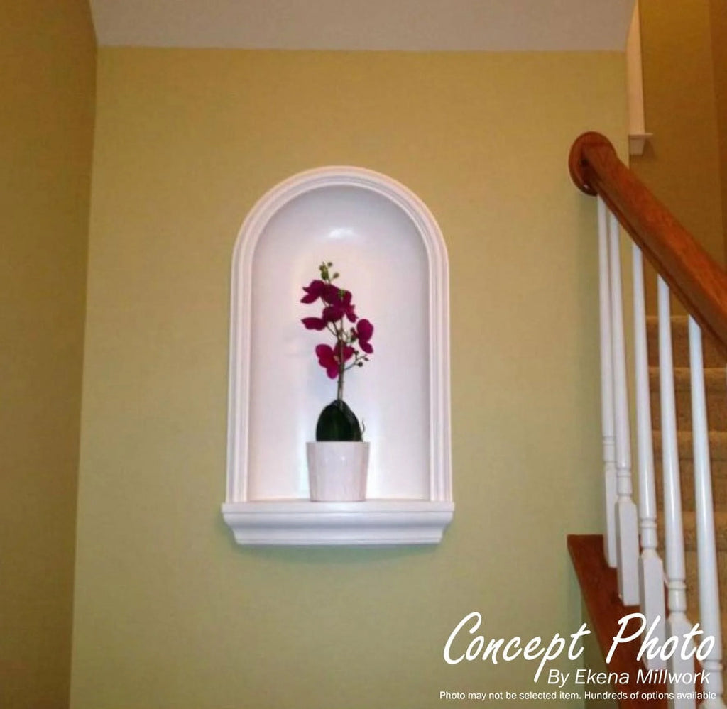 Niche lisse Ekena Millwork, 15 1/2 po L x 31 1/2 po H x 7 3/8 po P, montage en surface