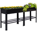 Jardinière surélevée en acier galvanisé noir Sunnydaze, 90,8 cm x 40,6 cm x 80,6 cm, ensemble de 2