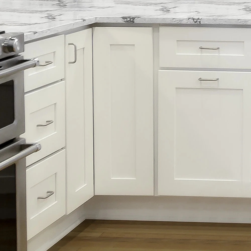 Design House Brookings Assembled Shaker Style Base Kitchen Cabinet (36" x 34.5" x 24"), Sherwin Williams White